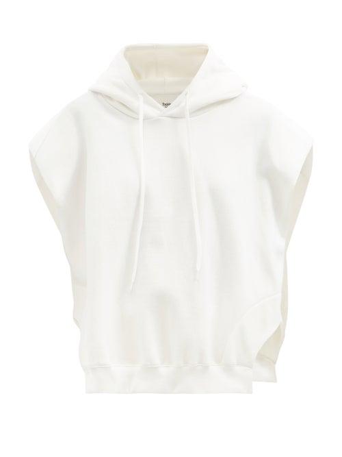 Ladies Rtw The Frankie Shop - Alex Sleeveless Hooded Cotton-jersey Sweatshirt - Womens - Ivory
