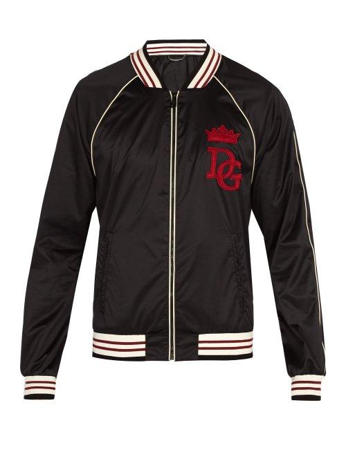 Matchesfashion.com Dolce & Gabbana - College Style Bomber Jacket - Mens - Black