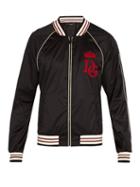Matchesfashion.com Dolce & Gabbana - College Style Bomber Jacket - Mens - Black