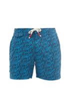 Matchesfashion.com Orlebar Brown - Standard Parquet-print Swim Shorts - Mens - Navy