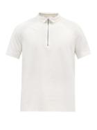 Jacques - Zipped Jersey Polo Shirt - Mens - Ivory