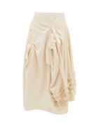 Matchesfashion.com Molly Goddard - Juliet Frilled Cotton-canvas Midi Skirt - Womens - Ivory