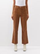 Re/done - 70s Pocket Corduroy Flared Trousers - Womens - Tan