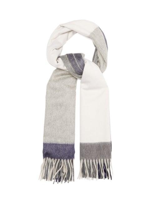 Matchesfashion.com Begg & Co. - Arran Fringed Cashmere Scarf - Mens - Grey