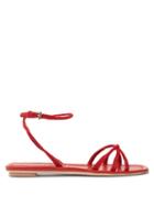 Matchesfashion.com Prada - Knot Front Suede Sandals - Womens - Red