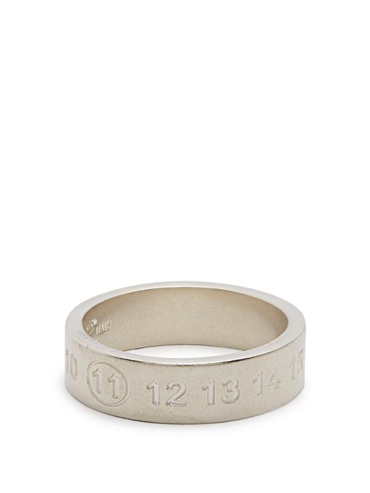 Maison Margiela Logo-engraved Silver Ring