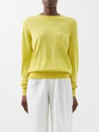 The Row - Islington Cashmere-blend Sweater - Womens - Yellow