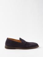 Brunello Cucinelli - Suede Loafers - Mens - Navy
