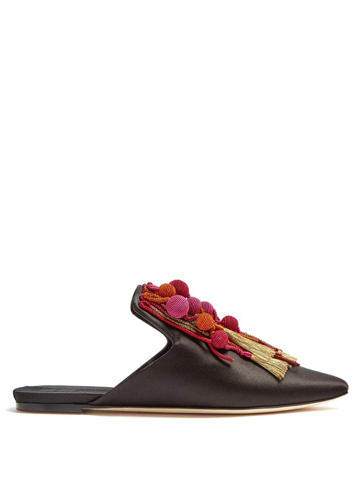 Sanayi 313 Carducci Tasselled Satin Slipper Shoes
