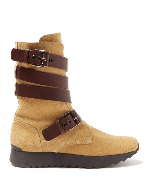 Matchesfashion.com Loewe - Strappy Suede Boots - Womens - Tan
