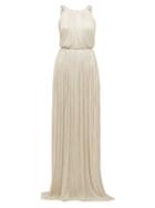 Matchesfashion.com Maria Lucia Hohan - Jayla Silk Tulle Crystal Embellished Gown - Womens - Ivory