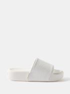 Y-3 - Leather Slides - Mens - White