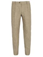 Matchesfashion.com Ditions M.r - Francois Striped Linen Trousers - Mens - Beige Multi