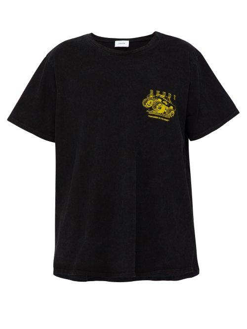 Matchesfashion.com Rhude - Rasor Road Printed Cotton Jersey T Shirt - Mens - Black