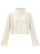 Matchesfashion.com Co - High-neck Cropped Wool-blend Sweater - Womens - Ivory