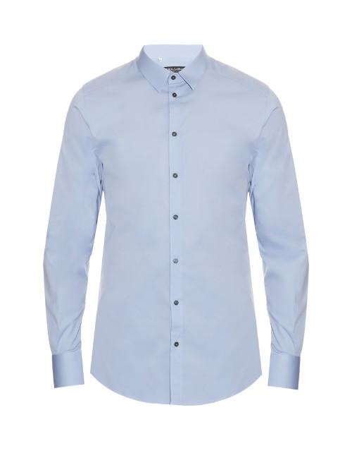 Dolce & Gabbana Gold-fit Single-cuff Stretch-cotton Shirt