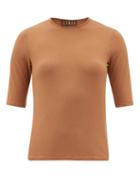 Matchesfashion.com Albus Lumen - Lumen Round-neck Jersey T-shirt - Womens - Brown