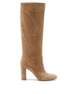 Matchesfashion.com Gianvito Rossi - Knee-high 85 Suede Boots - Womens - Beige
