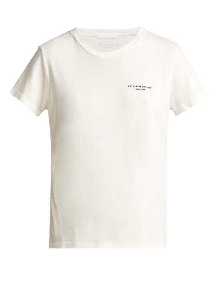 Katharine Hamnett London Katie Logo-print Organic-cotton T-shirt