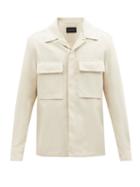 Ermenegildo Zegna - Flap-pocket Linen-twill Overshirt - Mens - Cream