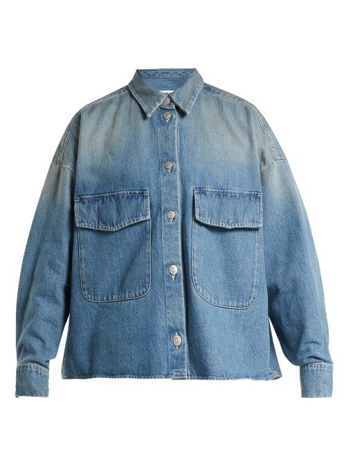 Matchesfashion.com Mm6 Maison Margiela - Oversized Denim Shirt Jacket - Womens - Denim
