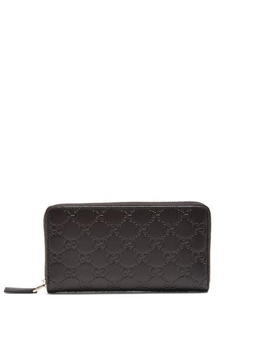 Matchesfashion.com Gucci - Gg Debossed Leather Wallet - Mens - Black