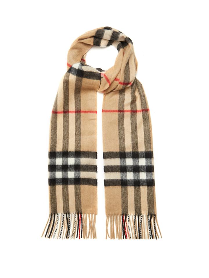 Burberry Giant Icon Check Cashmere Scarf