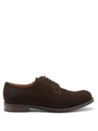 Matchesfashion.com Cheaney - Hosforth Ef Suede Derby Shoes - Mens - Dark Brown