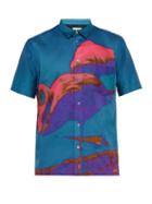 Matchesfashion.com Paul Smith - Flamingo Print Cotton Poplin Shirt - Mens - Blue