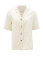 Matchesfashion.com S.a.r.k - Daily Dose Pill-button Short-sleeved Silk Shirt - Womens - Cream