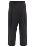 Matchesfashion.com Sasquatchfabrix - Asymmetric Draped-front Crepe Trousers - Mens - Black