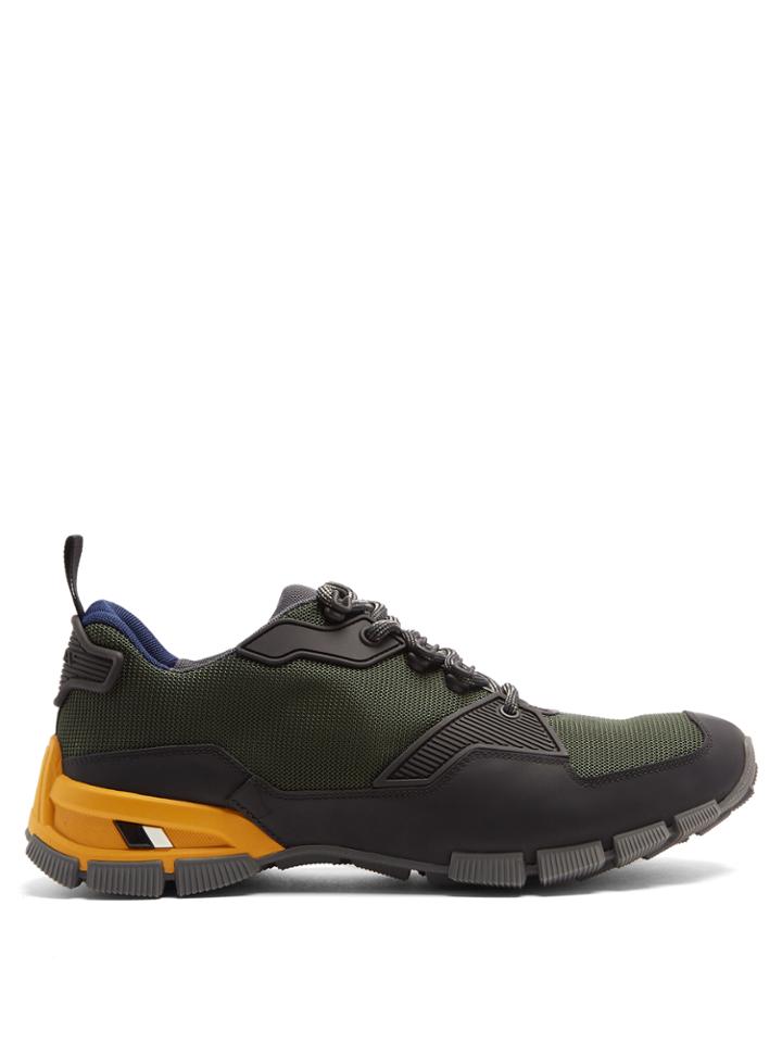 Prada Low-top Rubber-panelled Mesh Trainers