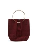 Matchesfashion.com The Row - Flat Micro Ring-handle Suede Bag - Womens - Dark Red