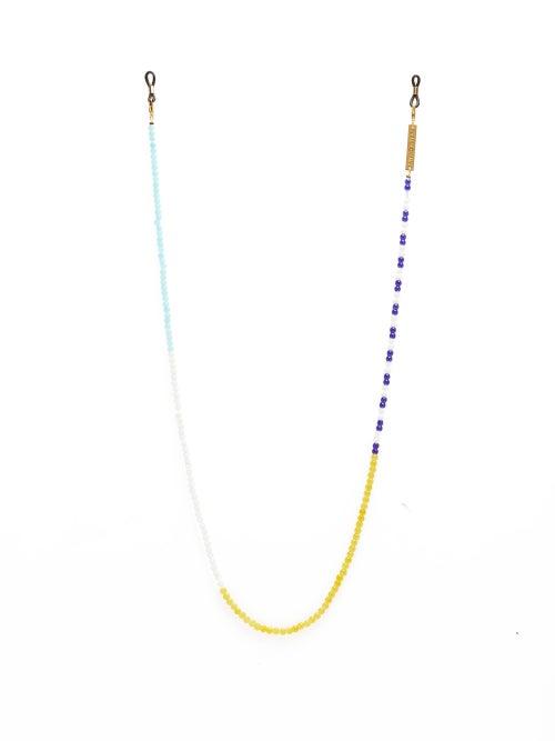 Matchesfashion.com Frame Chain - Candy Rain Beaded Glasses Chain - Womens - Yellow Multi