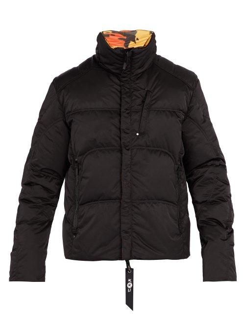 Matchesfashion.com Kru - Stratos Reversible Camouflage Print Padded Jacket - Mens - Black Multi