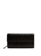 Matchesfashion.com Bottega Veneta - Intrecciato Continental Leather Wallet - Womens - Black