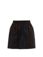 Matchesfashion.com By Walid - Narmin Lace-panel Upcycled-cotton Shorts - Womens - Black