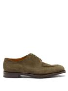 Matchesfashion.com John Lobb - Harlyn Suede Derby Shoes - Mens - Dark Green