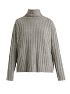 Matchesfashion.com Summa - Ribbed Roll Neck Cashmere Sweater - Womens - Grey