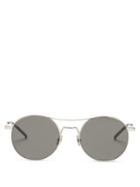 Matchesfashion.com Saint Laurent - Aviator Metal Sunglasses - Mens - Grey