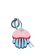 Matchesfashion.com Loewe Paula's Ibiza - Jellyfish Foam And Leather Key Charm - Womens - Pink Multi