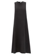 Matchesfashion.com Asceno - The Tallin Organic-linen Maxi Dress - Womens - Black