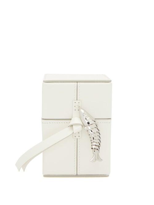 Matchesfashion.com Jil Sander - Fish-charm Leather Playing Cards Case - Ivory