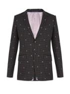 Matchesfashion.com Gucci - Bee Embroidered Single Breasted Wool Suit - Mens - Grey Multi