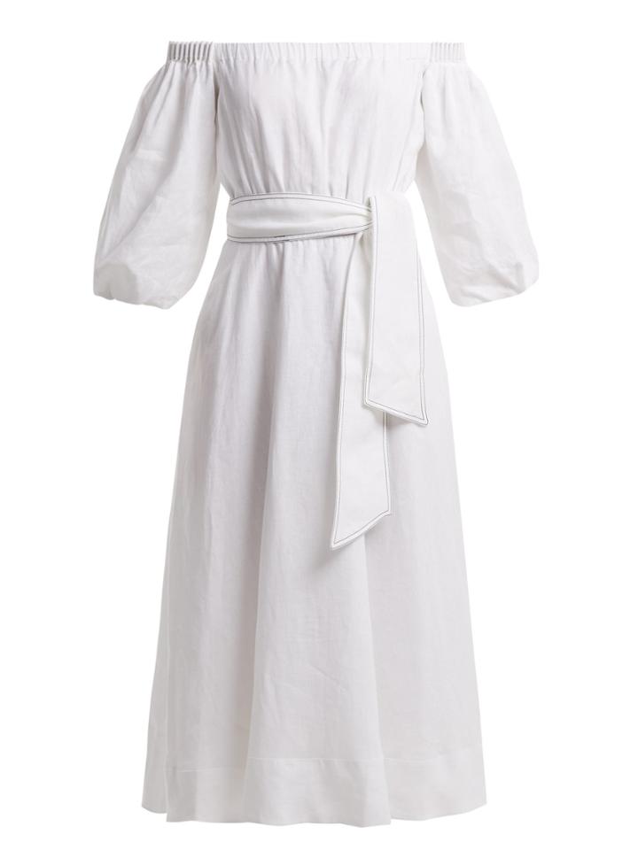 Gabriela Hearst Riley Aloe Vera-infused Linen Dress