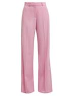 Matchesfashion.com Stella Mccartney - High Waist Tailored Trousers - Womens - Pink