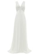 Matchesfashion.com Christopher Kane - Crystal-embellished Crepe Gown - Womens - White