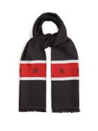 Givenchy Striped And Star Wool Scarf