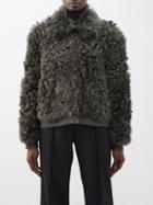 Nili Lotan - Tessa Shearling Bomber Jacket - Womens - Olive