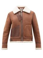 Matchesfashion.com Loewe - Shearling Aviator Jacket - Mens - Dark Brown